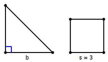 area of isosceles right triangle