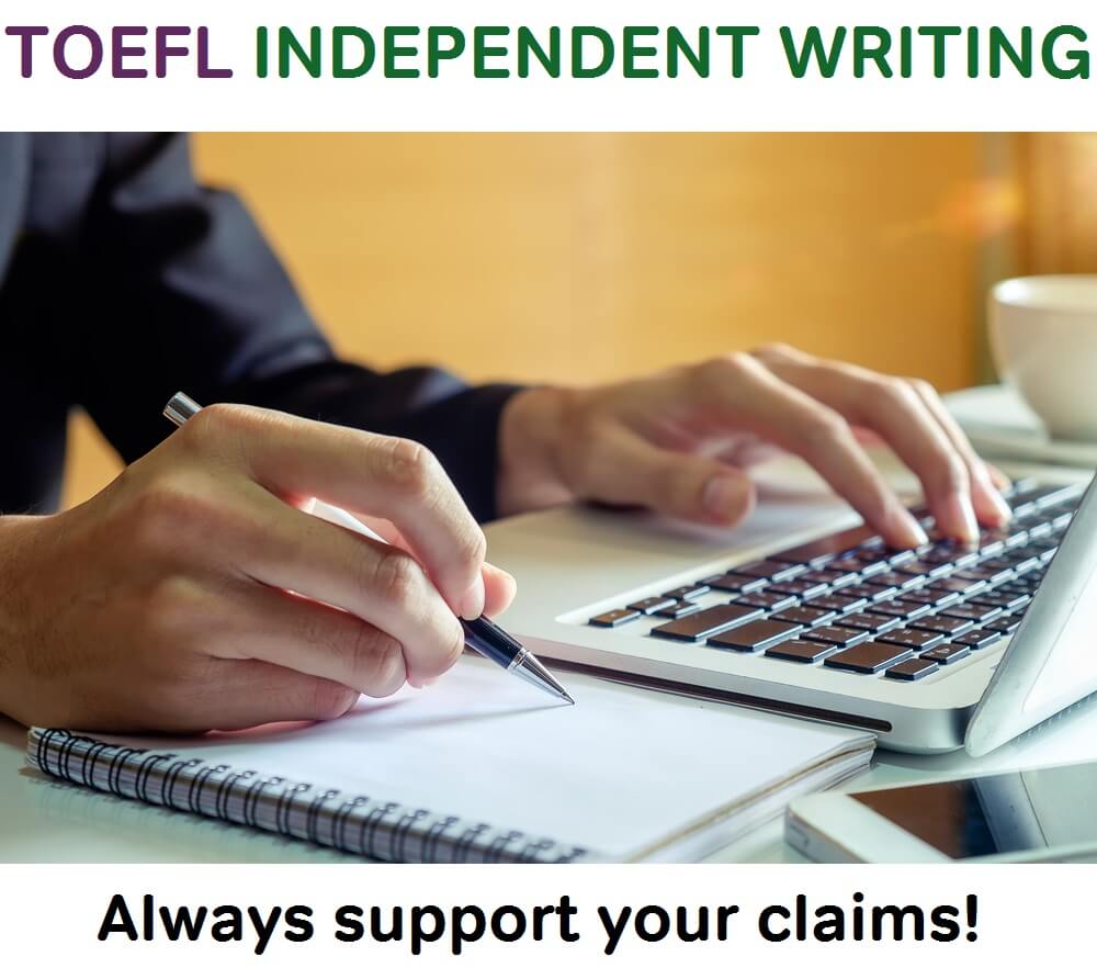 Toefl ibt independent writing topics list